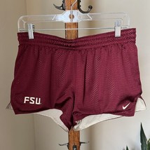 Nike FSU Florida State Seminole Women Shorts Medium Red Elastic Drawstring - £11.86 GBP