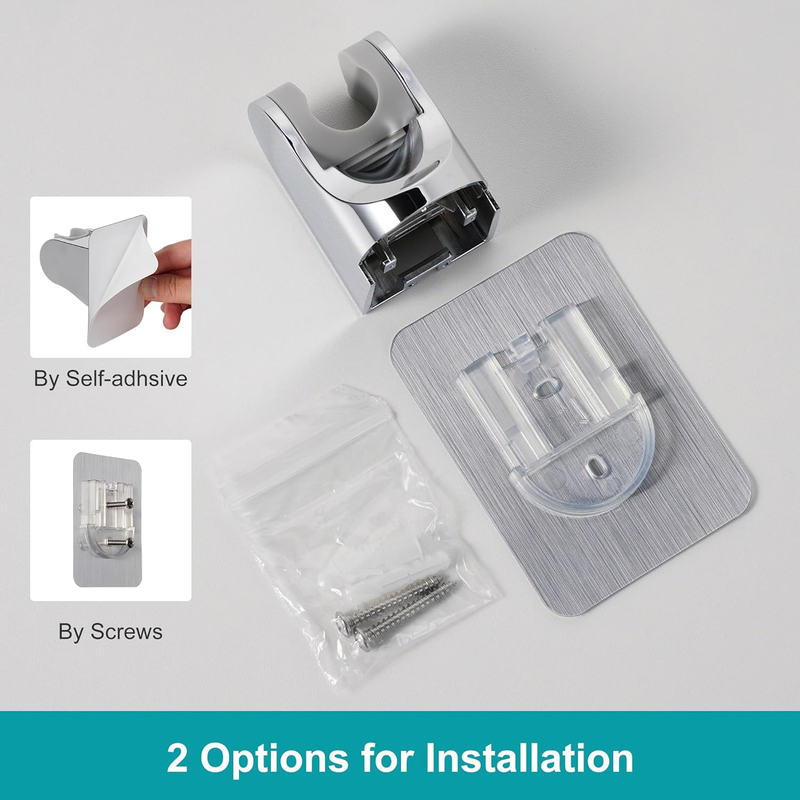 Shower Head Holder Strong Adhesive No Drilling Wall Mount Adjustable Handheld Sh Item image 8