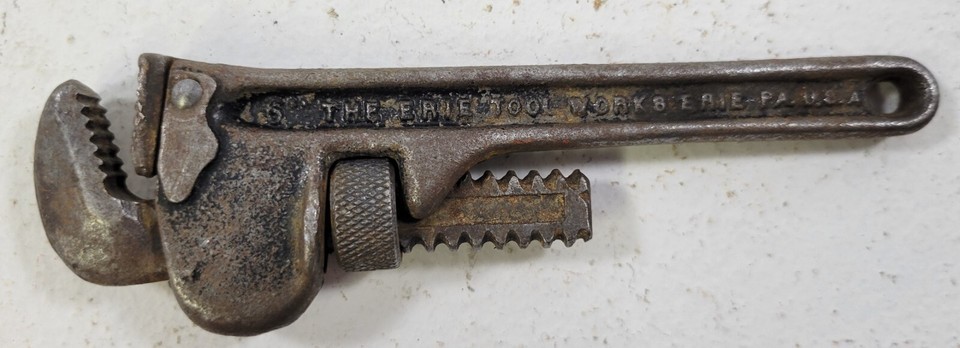 *PV4) Vintage 5.5" Erie Tool Pipemaster Heavy Duty Adjustable Jaw Pipe Wrench Item image 4