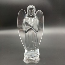Vtg Baccarat French Art Glass Angel with Wings Folded Arms Clear Color N... - £63.52 GBP
