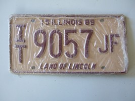 New 1989 Illinois IN-TRANSIT Vehicle License Plate Pair ~ It 9057 Jf Sealed - £17.70 GBP