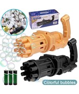 Gatling Bubble Machine Bubbler Maker Safe Summer Cooling Fan Gun For Kid... - £15.62 GBP