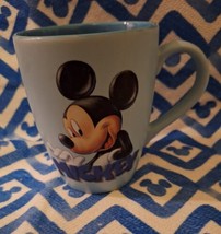 Authentic Disney Store Exclusive Matte Blue Mickey Mouse Coffee Mug Cup - £11.68 GBP