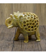 Hand Crafted Elephant Trunk Up Statue | Natural Soapstone Home Decor - 7... - $74.70 CAD