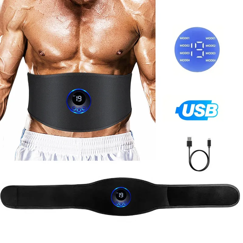 New Electric EMS  Training Belt Muscle Stimulator Toner Weight Loss Abs Body Sli - £132.52 GBP