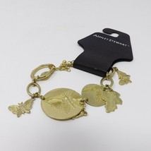 Ashley Stewart Gold-tone Charms Clasp Bracelet - New - £7.00 GBP