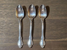 3 Holmes & Edwards SILVER FASHION Tea Spoon Inlaid IS Deep Silver Silverplate - $11.83