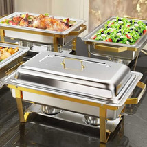 9.5QT Chafing Dishes, 4 Pack Golden High Premium Stainless Steel Complet... - $534.59