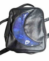 Loungefly Ita Pin Collector Bag Black Blue Backpack Crescent Moon Galaxy Rare - £9.49 GBP