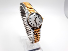 Womens Timex Indiglo Watch New Battery 24mm Two-Tone F9 Expendable Band - $17.99