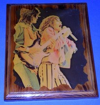 THE ROLLIN STONES DECOUPAGE ON WOOD VINTAGE CONCERT PHOTO MICK JAGGER RO... - £59.42 GBP