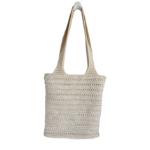 THE SAK Crochet Natural Hobo Shoulder Bag Festival Purse Boho Neutral Off White - £30.97 GBP