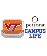 Persona Campus Sterling Silver Orange w Red VT Virginia Tech European Ch... - £30.68 GBP