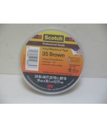 Scotch 3M Pro Grade Vinyl Electrical Tape #35 Brown 3/4in x 66 ft NEW - £6.00 GBP