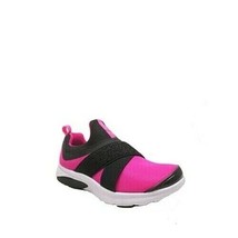 Athletic Works Girls Slip On Running Shoes Size 5 Pink &amp; Black Sneakers NEW - £12.58 GBP