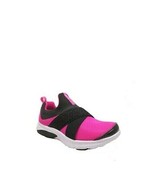 Athletic Works Girls Slip On Running Shoes Size 5 Pink &amp; Black Sneakers NEW - £12.59 GBP
