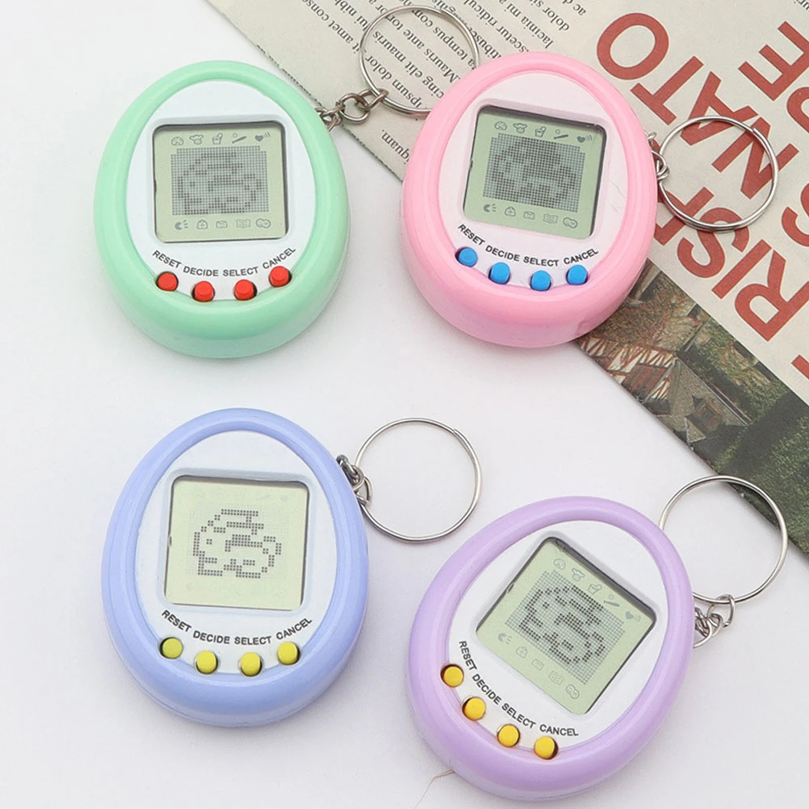 Macaron Mini Electronic Pet Machine Virtual Pet Tamagotchi Toy 168 Pets In One - £8.60 GBP+