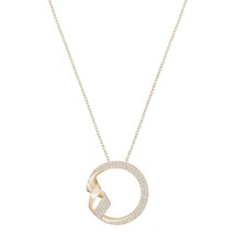 Authentic Swarovski Graceful Circle Necklace, Rose Gold - $96.49
