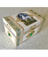 White, Gold &amp; Green Woodland Unicorn Themed Wooden Trinket Box - $16.97 CAD