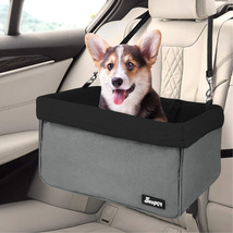 GOOPAWS Dog Booster Seats for Cars, Portable Pet Car Seat for 24lbs - £31.45 GBP