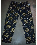 OLD NAVY Men&#39;s Flannel Pajama Sleep Pant-Black New YEAR Print- XL -BRAND... - $18.80