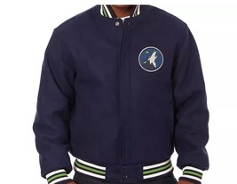 Minnesota Timberwolves Varsity Jacket – Navy Wool Body with Retro Team - $150.00+