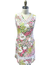 Vintage 60s Haymaker White Pink Floral Lace Shift Dress Small Pulitzer-e... - $74.25