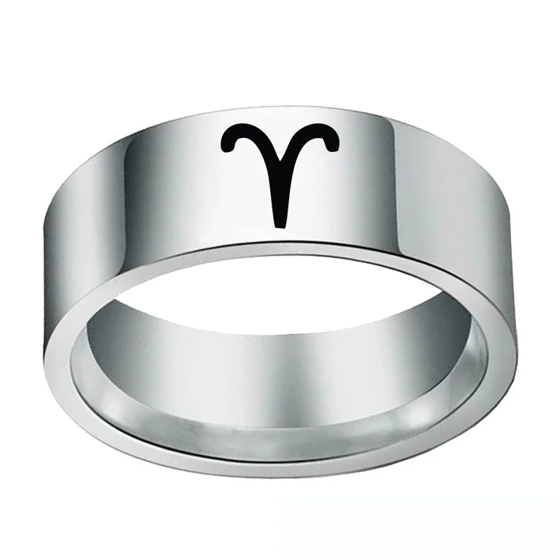 12 Zodiac Ring Aries Taurus Gemini Cancer Virgo Libra Scorpius Sagittarius Capri - £11.37 GBP