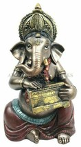 Celebration of Life Ganesha Playing Harmonium Hindu Elephant God Deity Figurine - £18.00 GBP