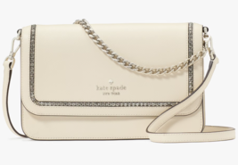 Kate Spade Madison Medium Flap White Leather Convertible Crossbody KI939... - £85.45 GBP