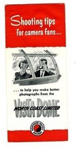 Northern Pacific Railway Vista Dome Brochure Shooting Tips for Camera Fans 1957 - £14.24 GBP
