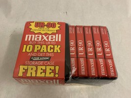 Maxell UR90 10 Pack With Case Logic Storage Case Brand New - £31.47 GBP