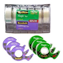 3M Scotch Magic Tape/Gift Wrap Tape, 6600&quot; Total, 6-PK COSTCO#675749 (OPEN BOX) - £9.47 GBP