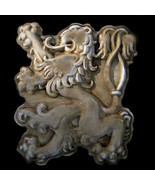 Rampant Lion Scottish Czech Coat of Arms Sculpture plaque - £77.12 GBP