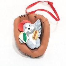 Squirrel in Baseball Glove Christmas Ornament 1995 Hallmark 2" Catch the Spirit - £11.86 GBP