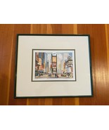 Framed New York City Times Square Illustration Print - Signed and Numbered - £29.88 GBP