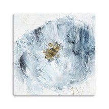 30" x 30" Watercolor Abstract Gray Blue Flower II Canvas Wall Art - $2,910.71 MXN