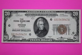 1929 $20 Twenty Dollars Chicago Federal Reserve Note Authentic Genuine B... - $189.99