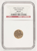 2006 1/10 Oz. G$5 Gold American Eagle Ausgewählten Von NGC As MS69 Erste - £247.67 GBP