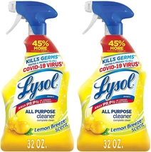 Lysol All Purpose Cleaner, Lemon Breeze, 32 oz (Pack Of 2) - $13.95