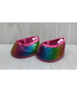 Build a Bear pink rainbow sparkle shoes - £4.66 GBP