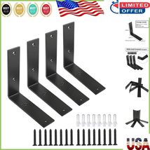 8 Pack Heavy Duty Black Steel L Corner Brace 6&quot;x6&quot; for Shelf Support - $627.56 MXN