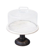 Marble Pedestal Cake Stand with Cover 14&quot;H - 851527 - $2,036.90 MXN