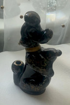 Poodle Dog Figurine Black Porcelain Hand Painted Made in Japan VTG 5”H - £6.87 GBP