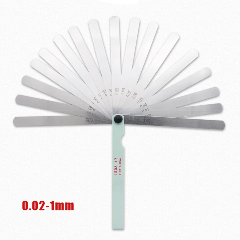 17 Blades Feeler Gauge Metric Gap Filler 0.02-1.00mm Gage Measurement To... - £10.94 GBP