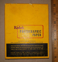 21AA16 Antique Box, Kodak Photo Paper, Early 1950&#39;S, Good Condition, Empty! - £22.49 GBP