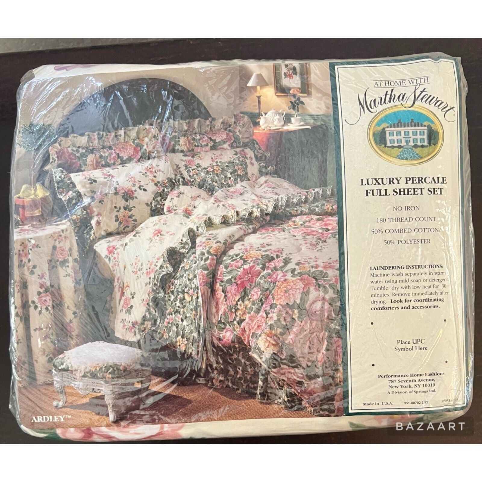 At Home With Martha Stewart Brand Full Size Sheet Set Brand New Sealed USA Made - $34.64