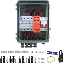 Outdoor IP65 Waterproof for Solar Panels System Solar PV Combiner Box 4 Strings - £131.65 GBP