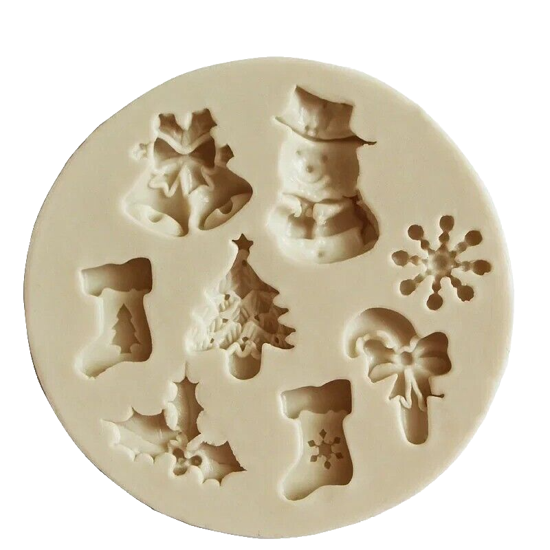 Sugarcraft snowman Christmas Silicone Mold Fondant cake decorating Mould - $10.88