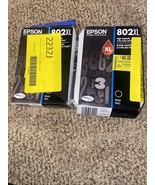 2pc Genuine Epson 802XL Black High-Yield Ink WorkForce Pro 3/27 - $736.42 MXN